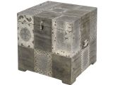 Apache Engraved Trunk Side Table